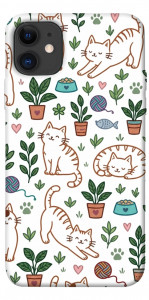 Чехол Cats pattern для iPhone 11