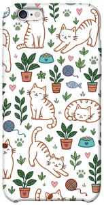 Чехол Cats pattern для iPhone 6 (4.7'')