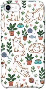 Чехол Cats pattern для iPhone SE (2020)