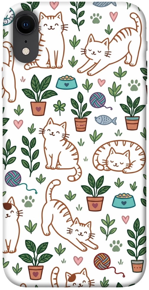 Чехол Cats pattern для iPhone XR