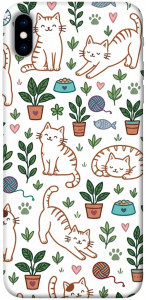 Чехол Cats pattern для iPhone XS Max