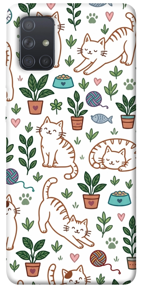 Чохол Cats pattern для Galaxy A71 (2020)