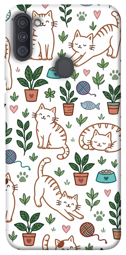 Чехол Cats pattern для Galaxy A11 (2020)