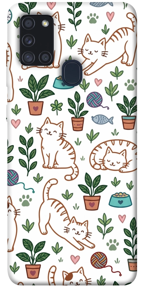Чохол Cats pattern для Galaxy A21s (2020)