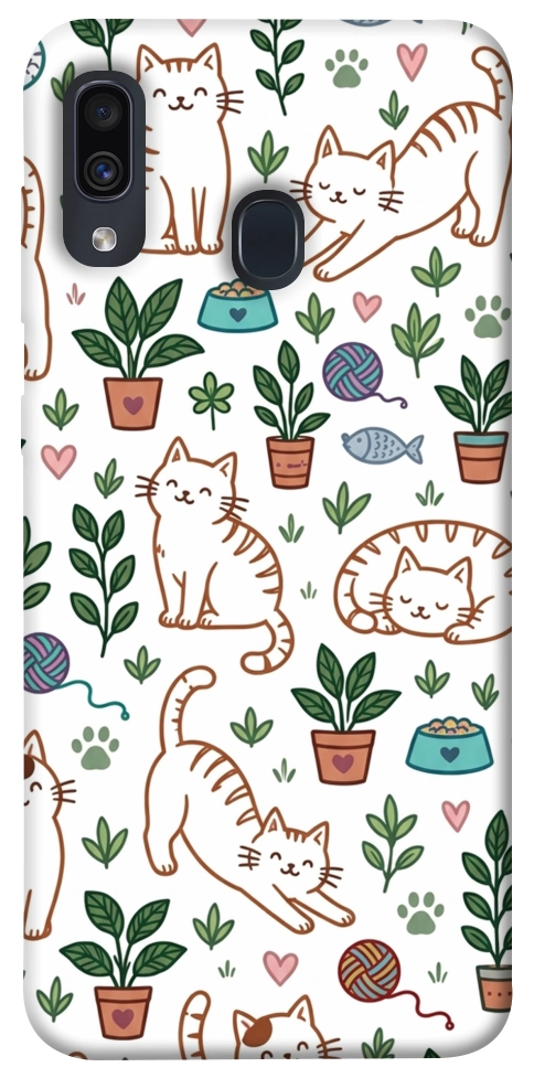 Чохол Cats pattern для Galaxy A30 (2019)