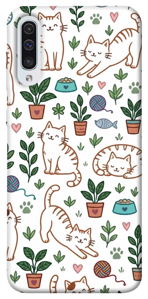 Чехол Cats pattern для Galaxy A50 (2019)