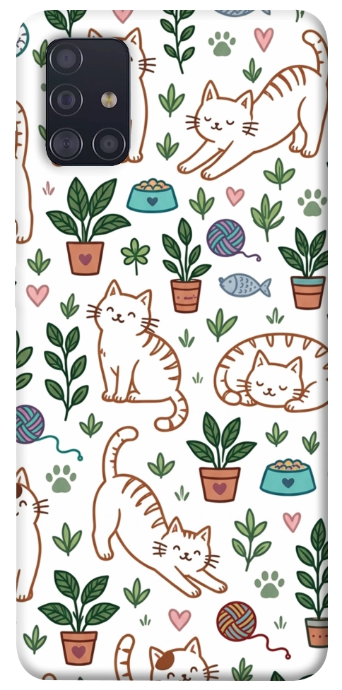 Чехол Cats pattern для Galaxy A51 (2020)
