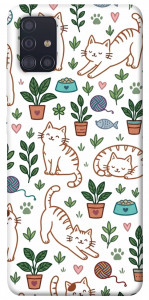 Чехол Cats pattern для Galaxy A51 (2020)