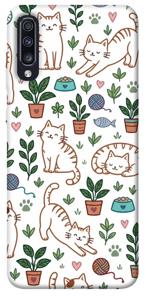 Чехол Cats pattern для Galaxy A70 (2019)