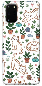 Чехол Cats pattern для Galaxy S20 Plus (2020)