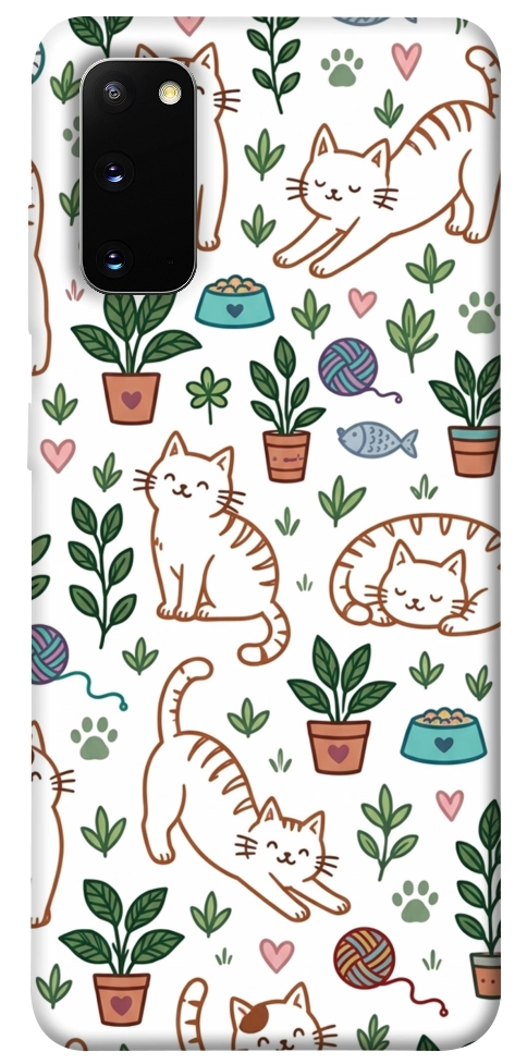Чехол Cats pattern для Galaxy S20 (2020)