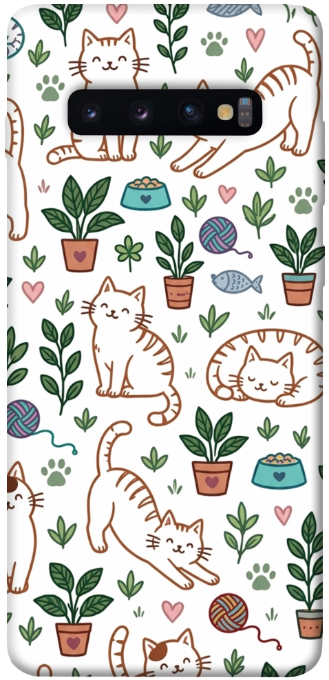 Чохол Cats pattern для Galaxy S10 Plus (2019)