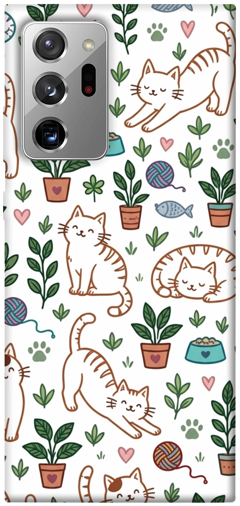Чехол Cats pattern для Galaxy Note 20 Ultra