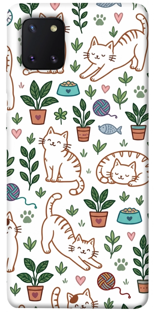 Чехол Cats pattern для Galaxy Note 10 Lite (2020)