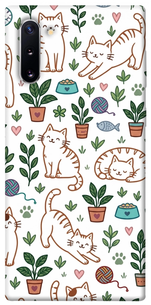 Чехол Cats pattern для Galaxy Note 10 (2019)