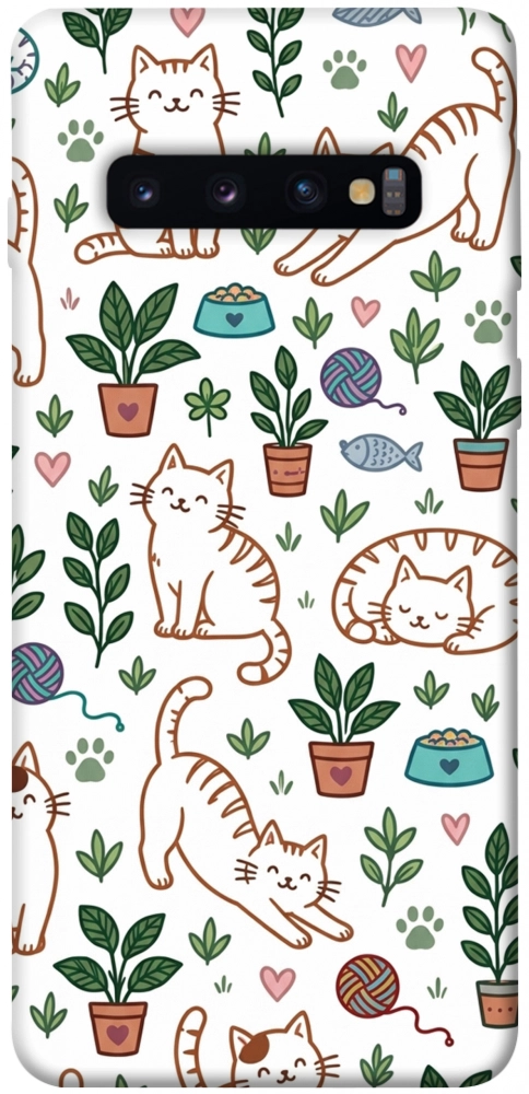 Чохол Cats pattern для Galaxy S10 (2019)