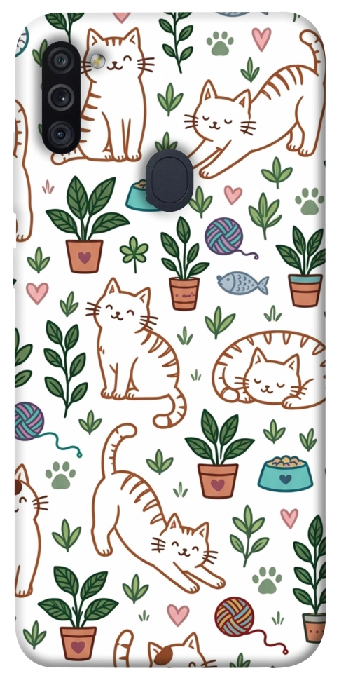 Чохол Cats pattern для Galaxy M11 (2020)