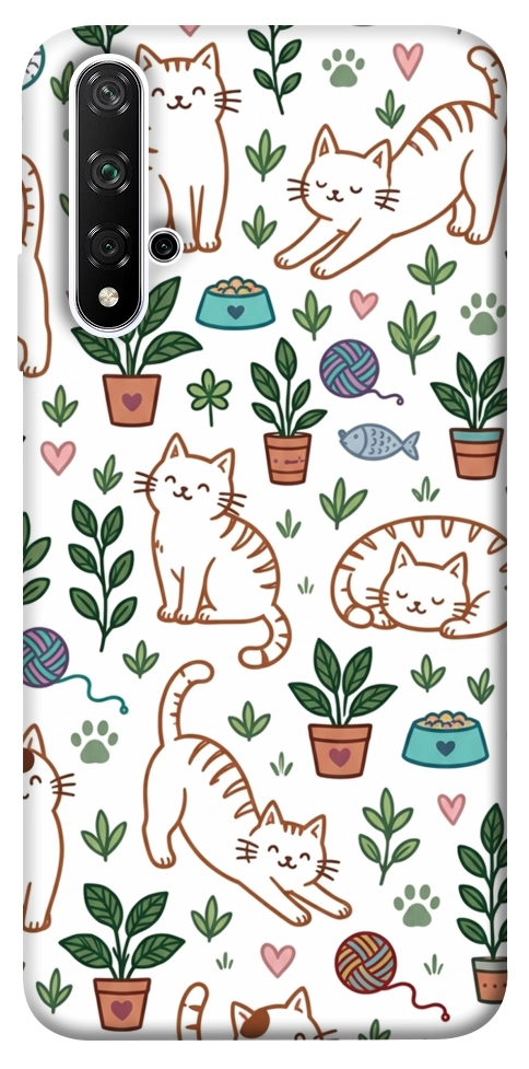 Чехол Cats pattern для Huawei Honor 20