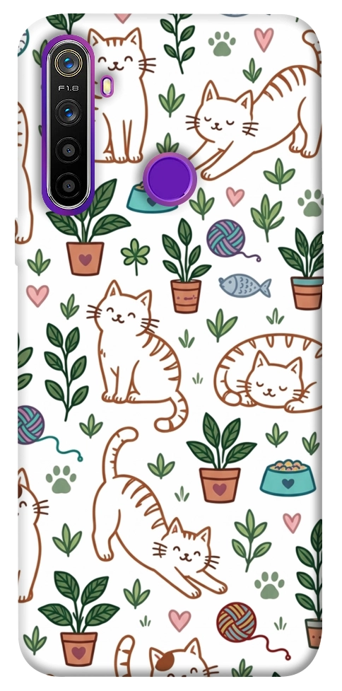 Чехол Cats pattern для Realme 5