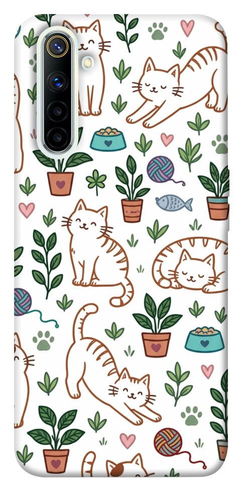 Чехол Cats pattern для Realme 6