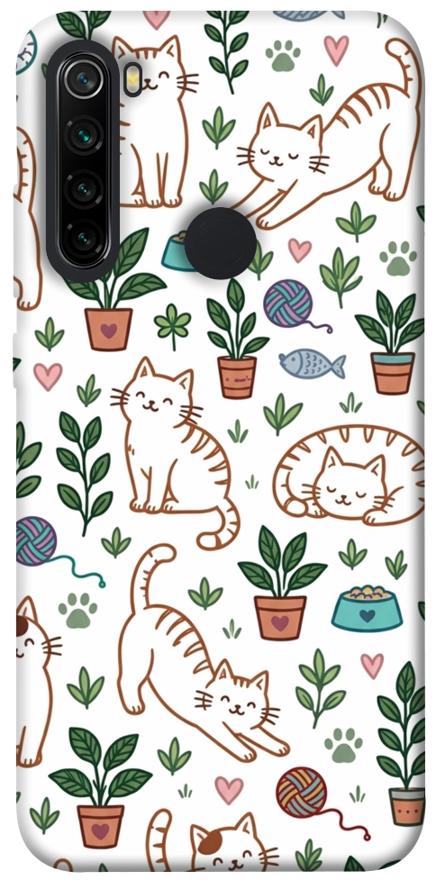 Чехол Cats pattern для Xiaomi Redmi Note 8