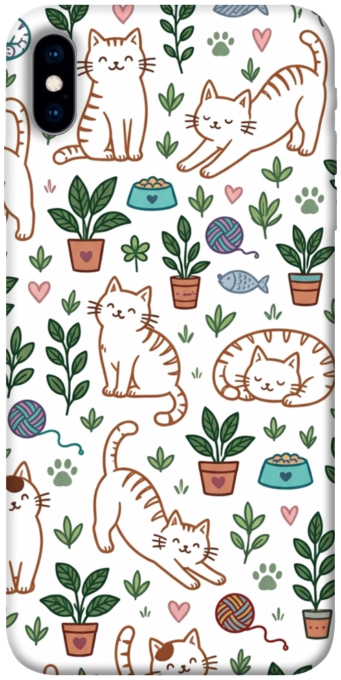 Чехол Cats pattern для iPhone XS