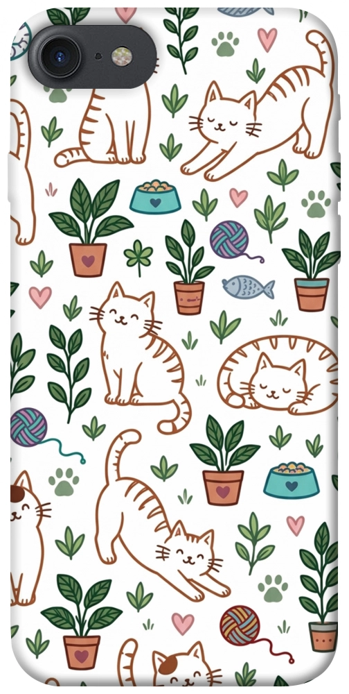 Чохол Cats pattern для iPhone 8
