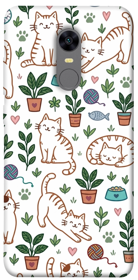 Чохол Cats pattern для Xiaomi Redmi Note 5 (Single Camera)