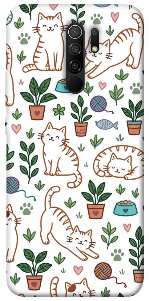 Чехол Cats pattern для Xiaomi Redmi 9