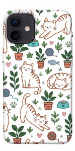 Чехол Cats pattern для iPhone 12 mini