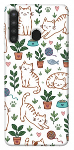Чехол Cats pattern для Galaxy A21