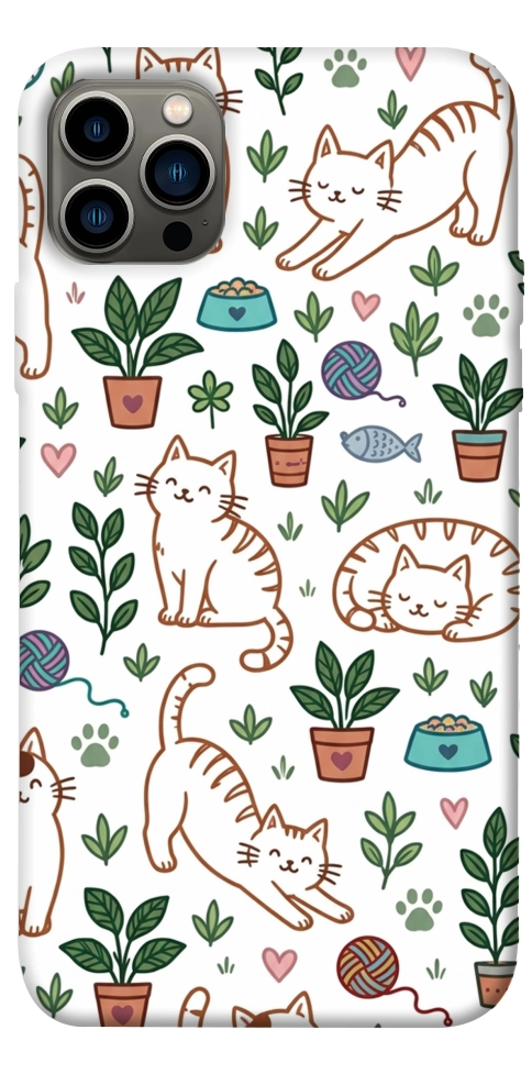 Чехол Cats pattern для iPhone 12 Pro