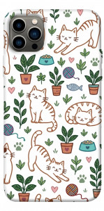 Чехол Cats pattern для iPhone 12 Pro