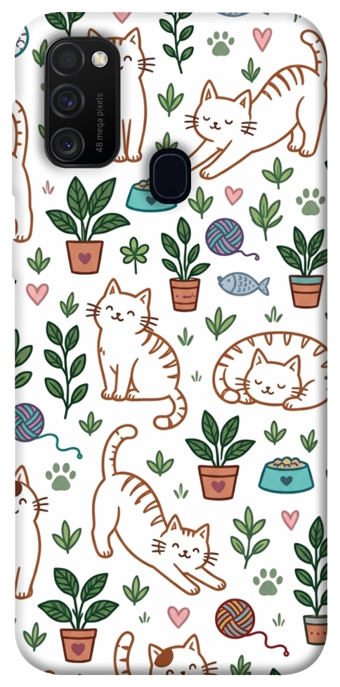 Чохол Cats pattern для Galaxy M30s