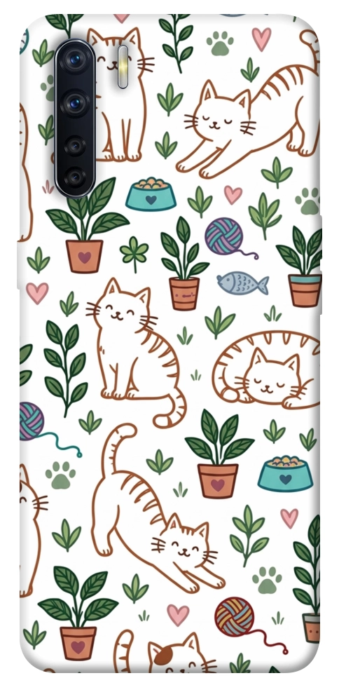 Чехол Cats pattern для Oppo A91