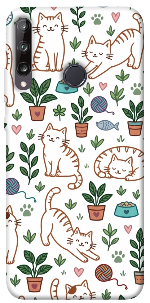 Чохол Cats pattern для Huawei P40 Lite E
