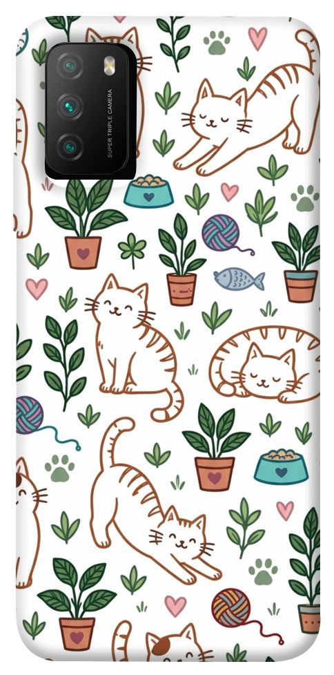 Чехол Cats pattern для Xiaomi Poco M3