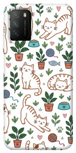 Чехол Cats pattern для Xiaomi Poco M3
