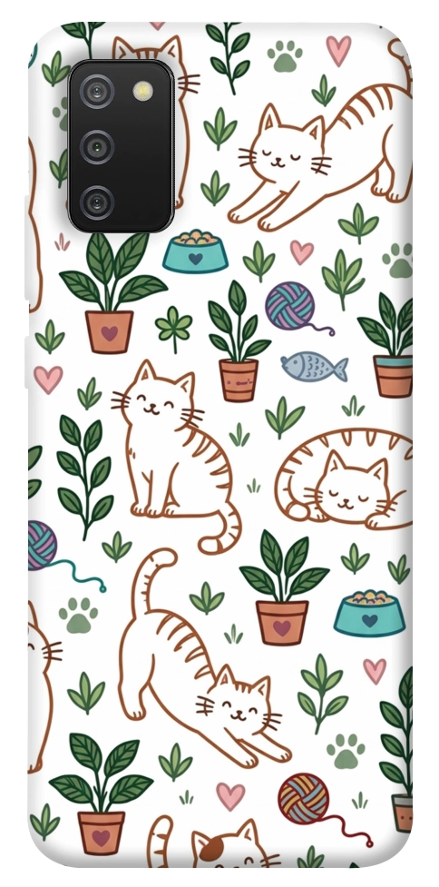 Чехол Cats pattern для Galaxy A02s