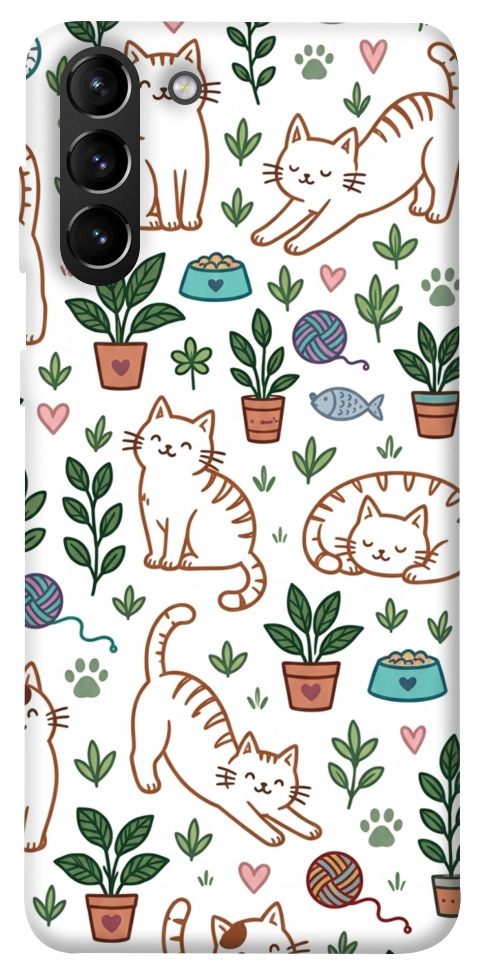 Чехол Cats pattern для Galaxy S21+