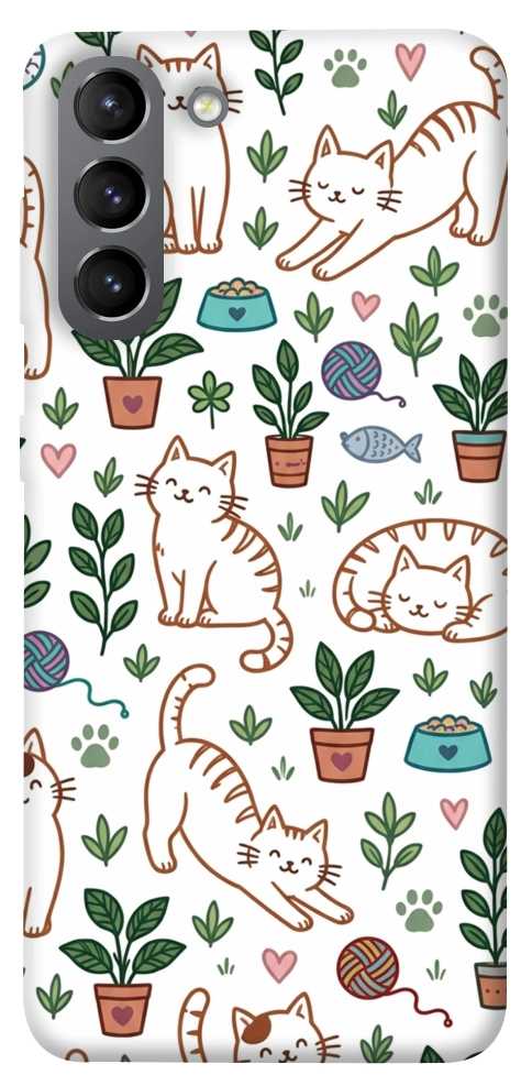 Чохол Cats pattern для Galaxy S21