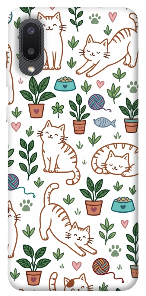 Чохол Cats pattern для Galaxy A02