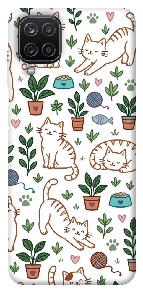 Чехол Cats pattern для Galaxy A12