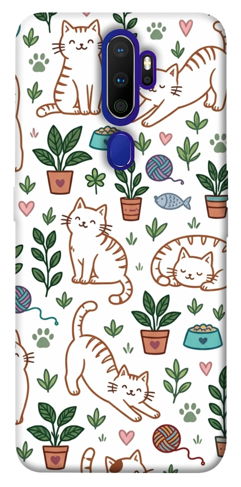 Чехол Cats pattern для Oppo A9 (2020)