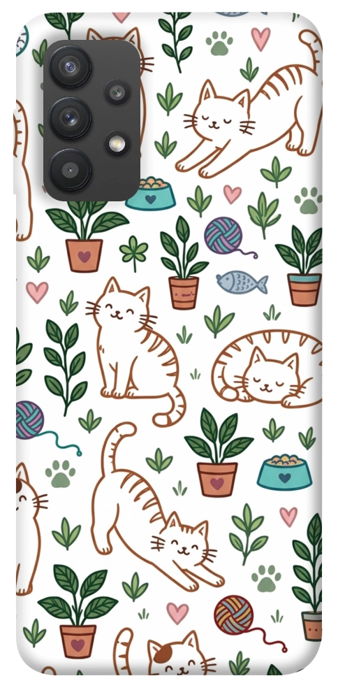 Чехол Cats pattern для Galaxy A32 4G