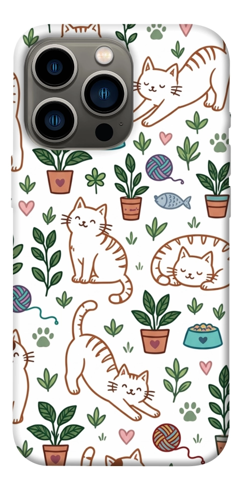Чехол Cats pattern для iPhone 13 Pro