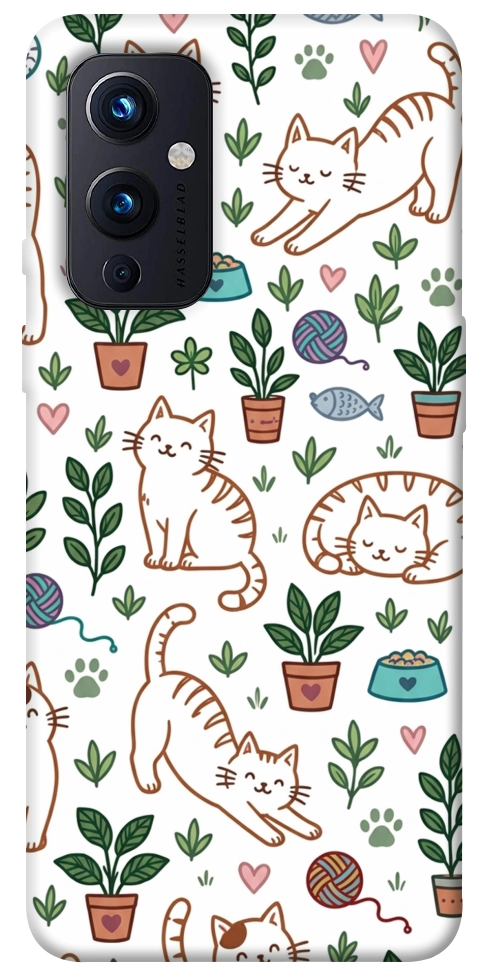 Чехол Cats pattern для OnePlus 9