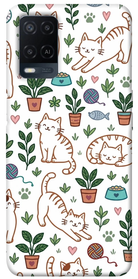 Чехол Cats pattern для Oppo A54 4G