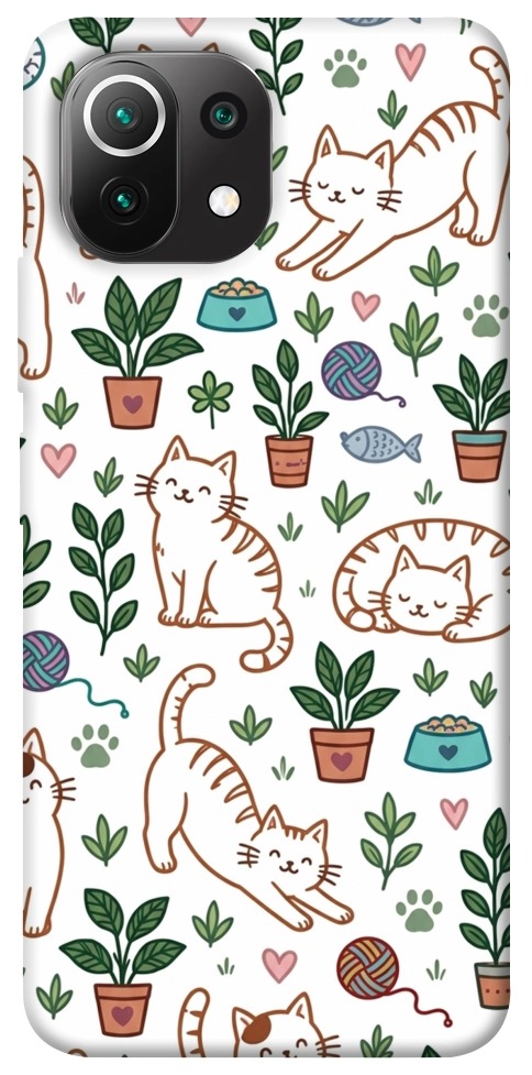 Чехол Cats pattern для Xiaomi Mi 11 Lite