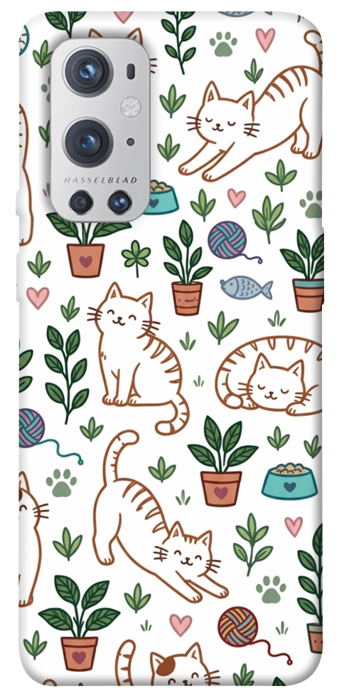 Чехол Cats pattern для Oneplus 9 pro
